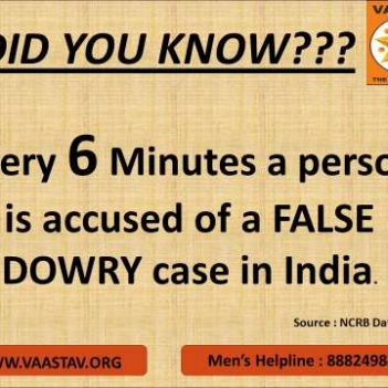 Every 6 min person is accused of false dawry case